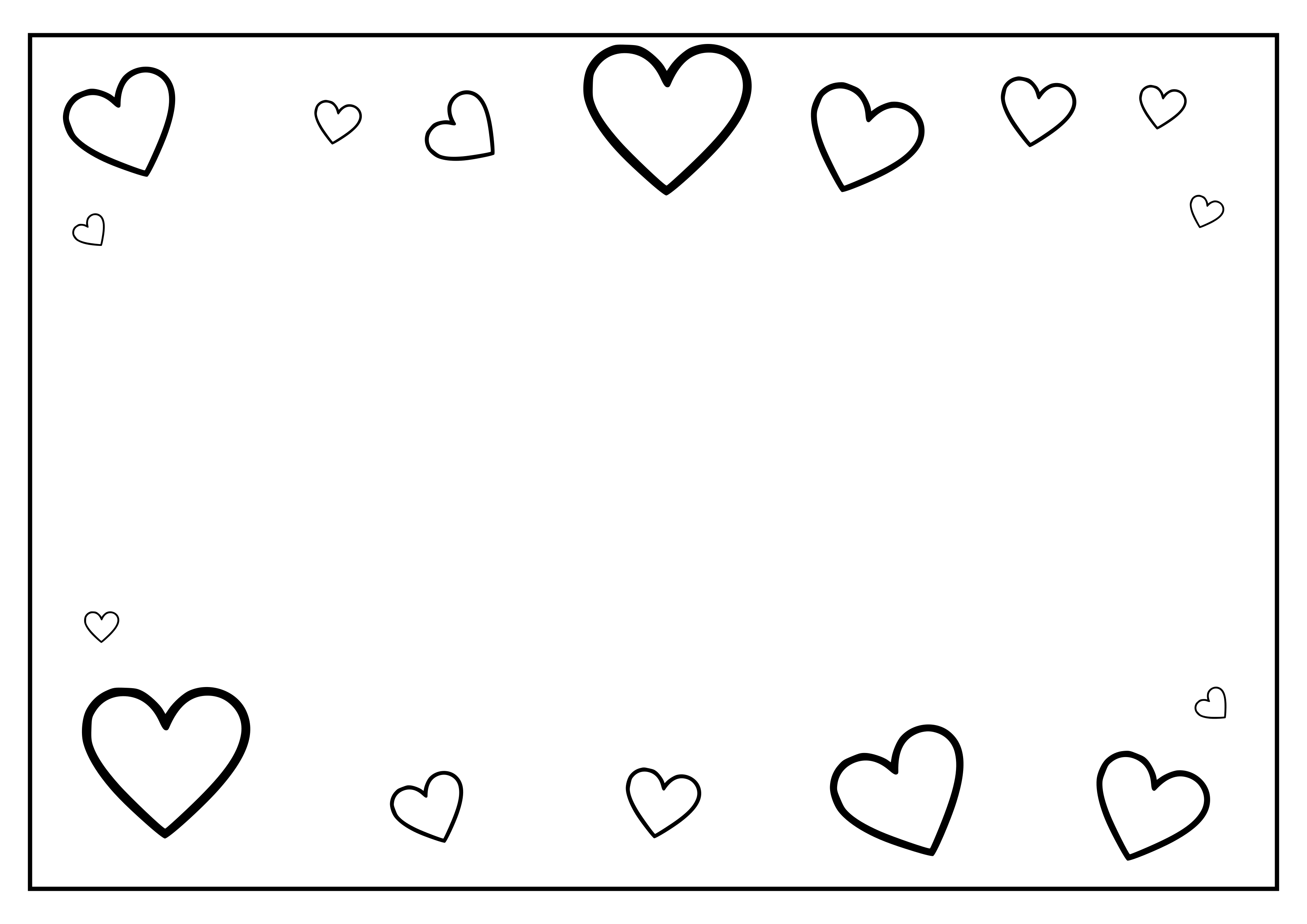 Coloriage personnalisé prénom ou mot thème cœur à imprimer en PNG