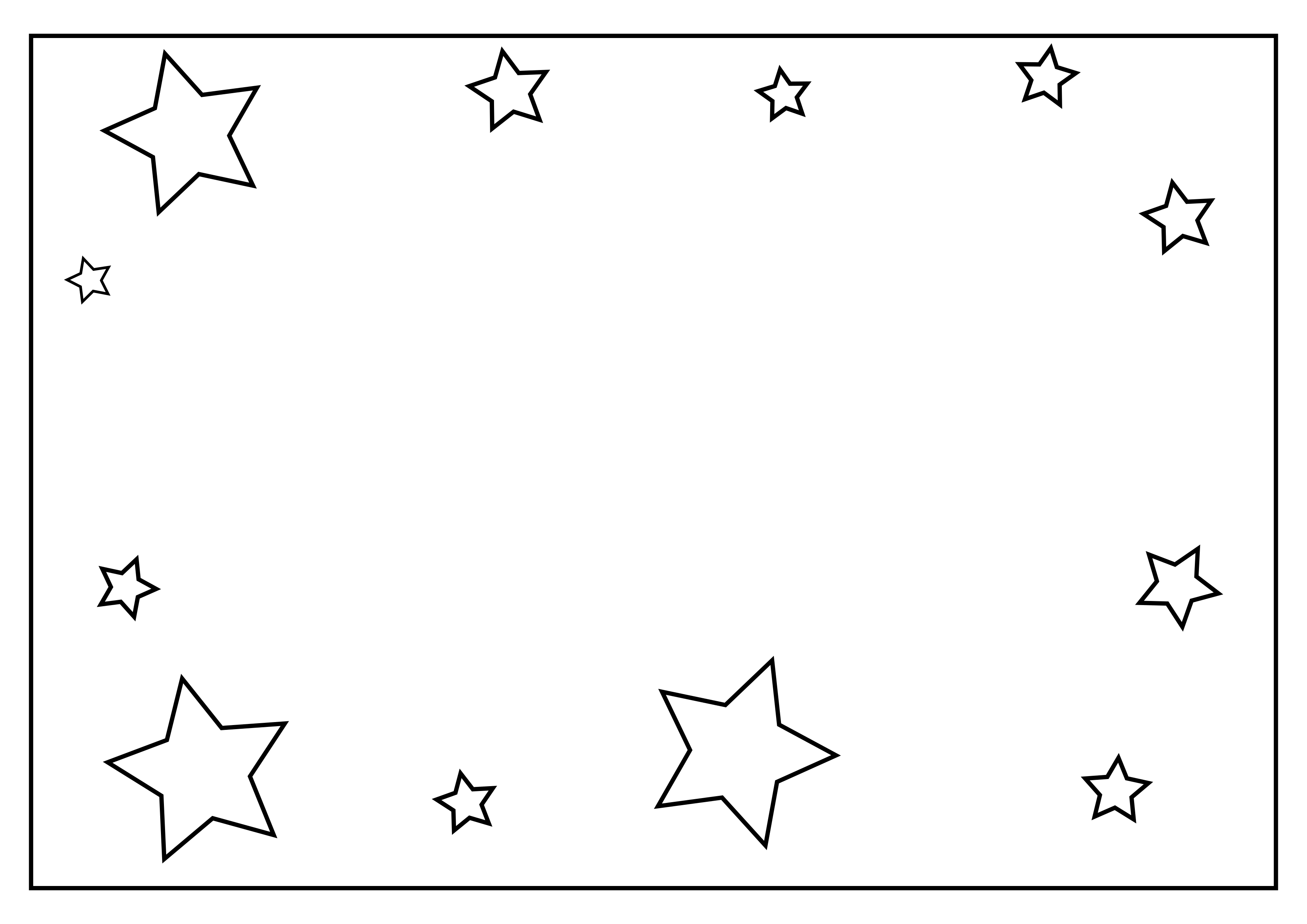 Coloriage personnalisé prénom ou mot thème étoiles à imprimer en PNG