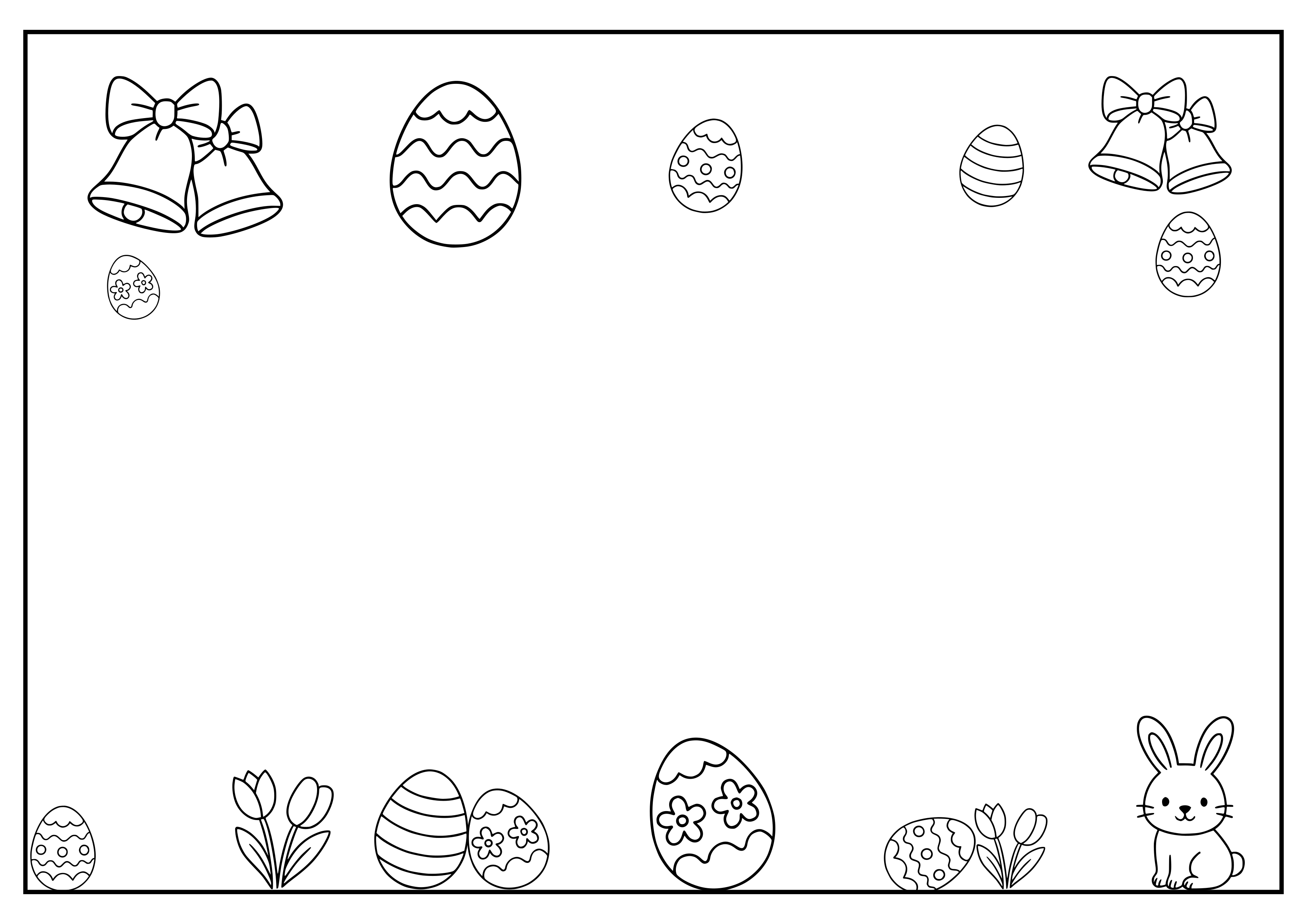 Coloriage personnalisé prénom ou mot thème Pâques à imprimer en PNG