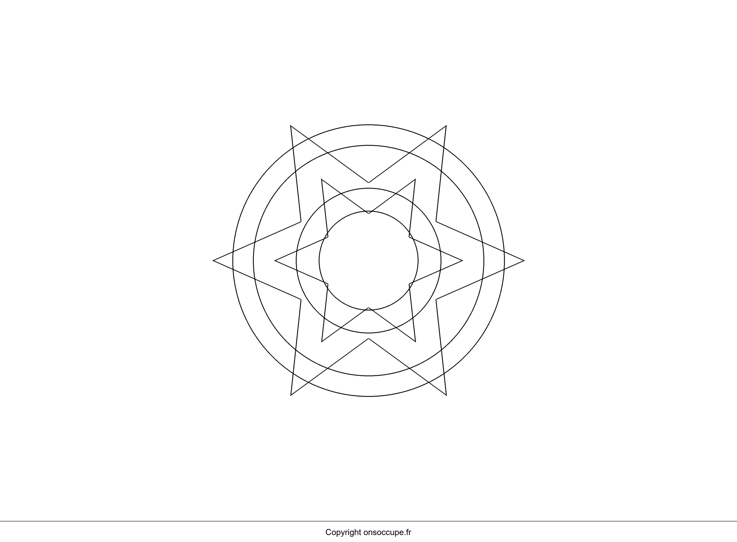 Coloriage Mandala Enfant 2 à colorier - Mandala simple et amusant - Mandalas Enfant à imprimer gratuitement