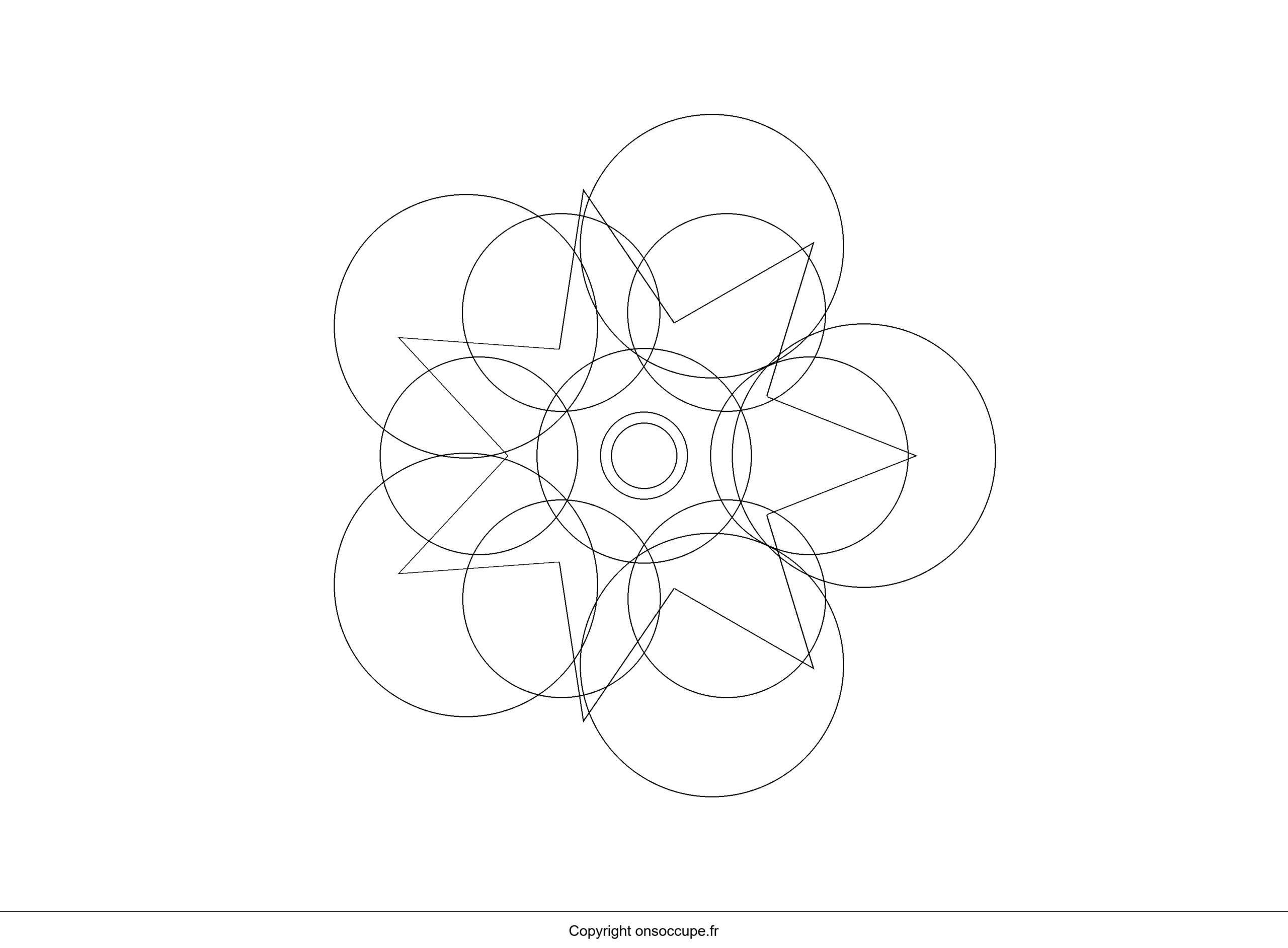 Coloriage Mandala Enfant 4 à colorier - Mandala simple et amusant - Mandalas Enfant à imprimer gratuitement
