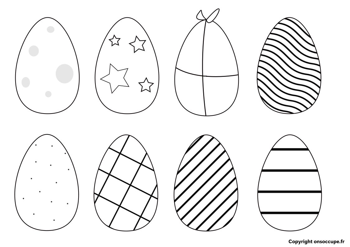 Lire la suite à propos de l’article 8 œufs de Pâques décorés à colorier et à découper