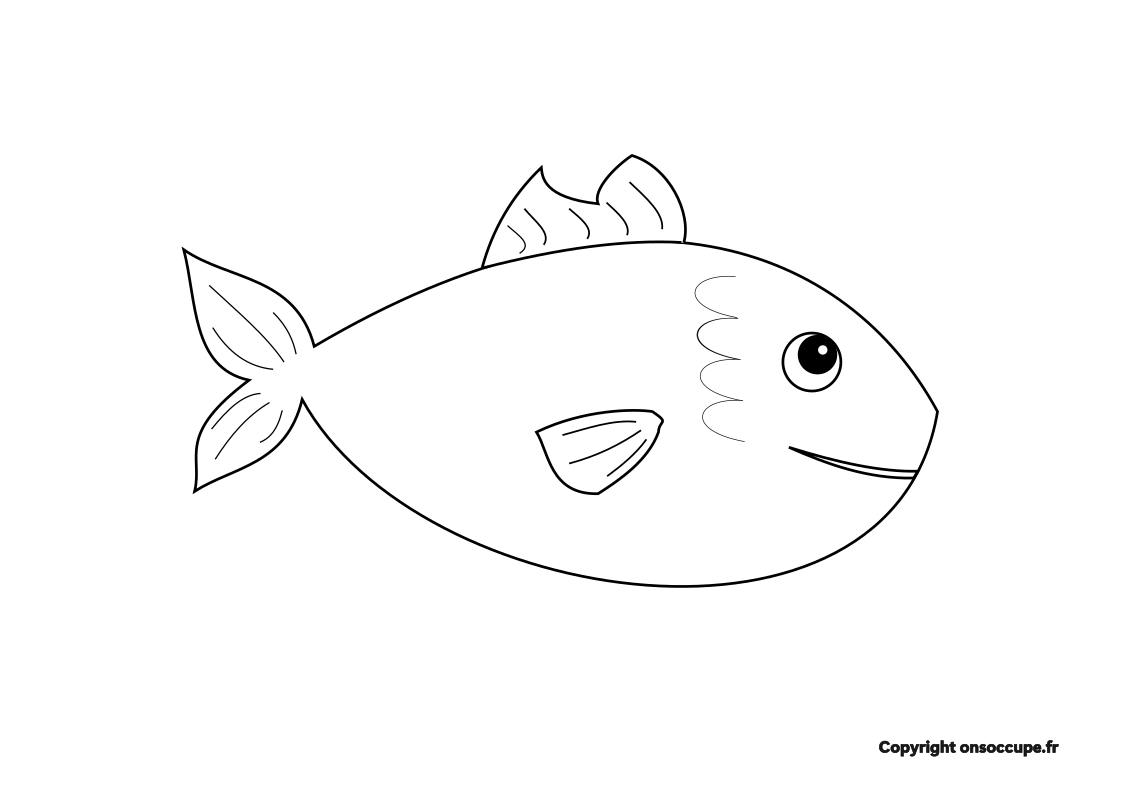 Coloriage Poisson d'avril à colorier et à découper #1 - 1er Avril à imprimer gratuitement