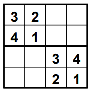 Niveau 1 - Sudoku 4x4
