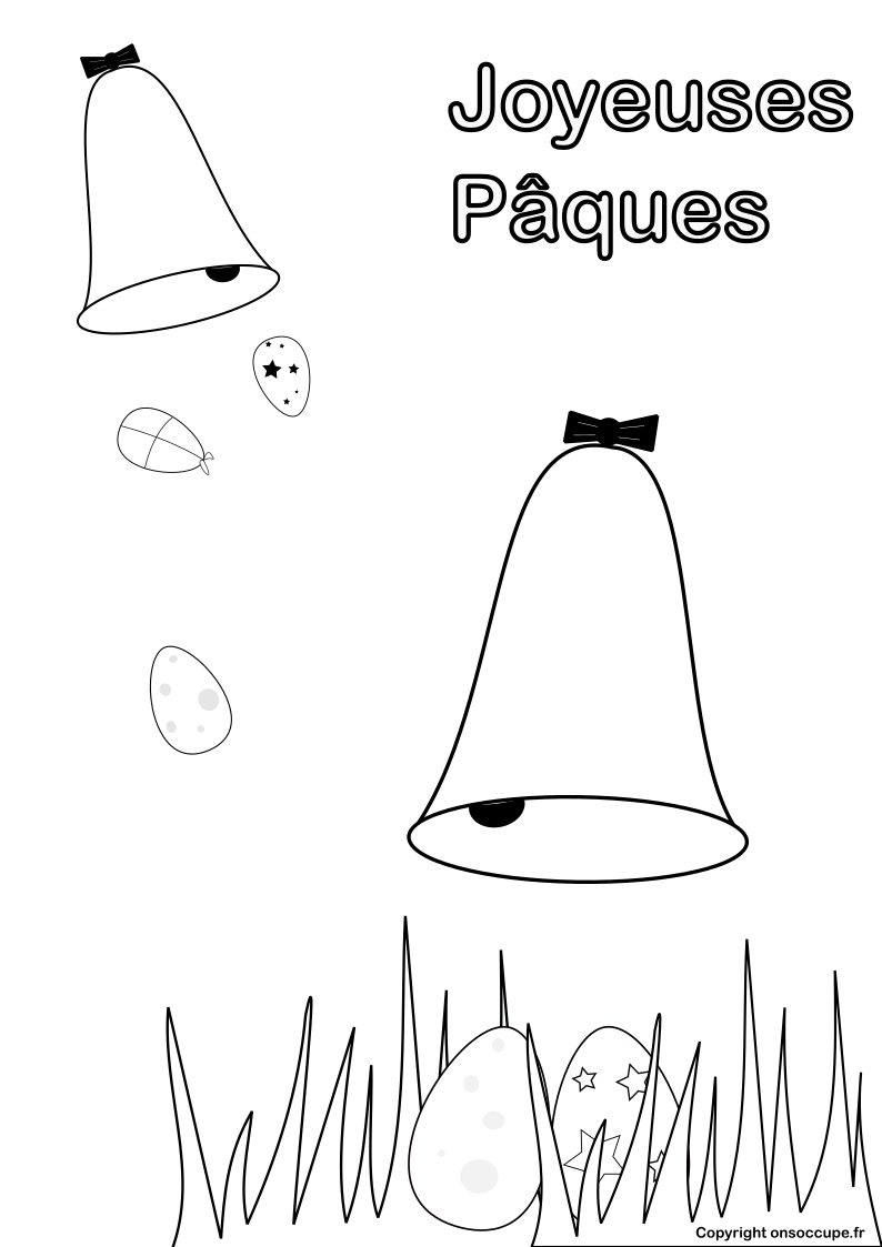 Coloriage Coloriage Cloches de Pâques #1 - Pâques à imprimer gratuitement