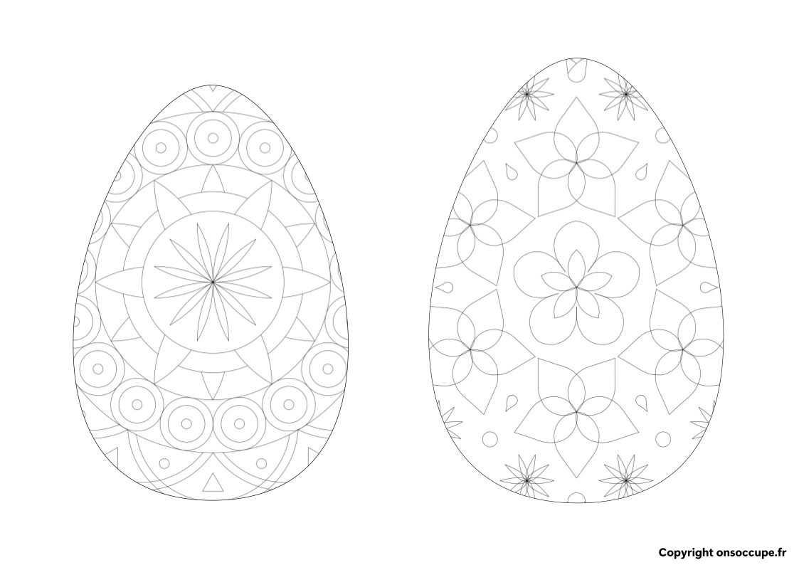 Coloriage Coloriages mandalas œufs de Pâques - Pâques à imprimer gratuitement