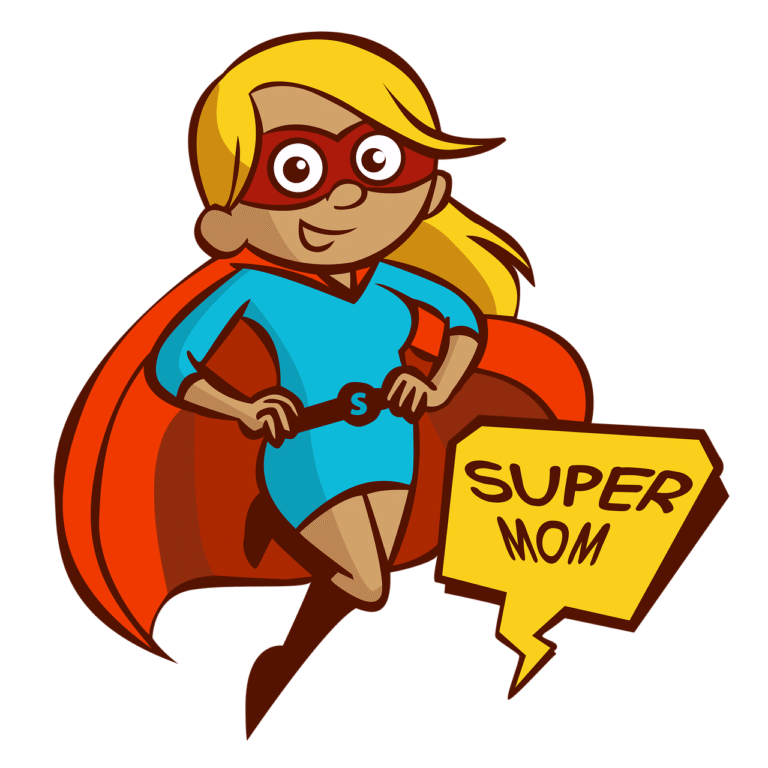 Une maman en super héroïne "Super mom"