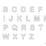 Coloriage Coloriage Alphabet (majuscule) à imprimer gratuitement.