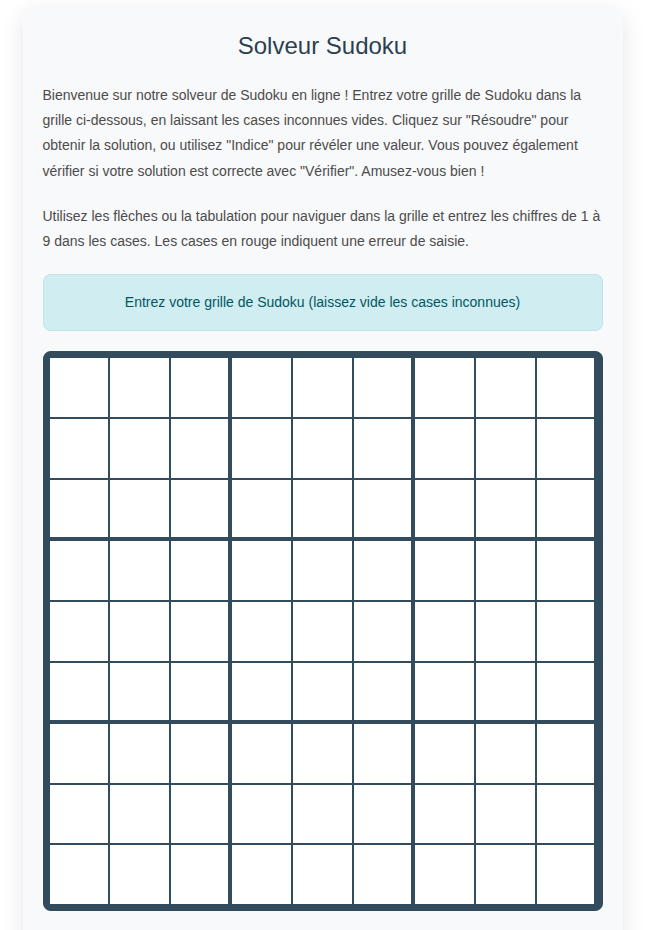 Recevoir un indice ou vérifier votre réponse si besoin.