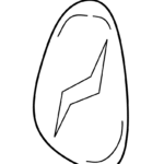 Coloriage Coloriage Pierre-foudre, pierre évolutive Pokémon.