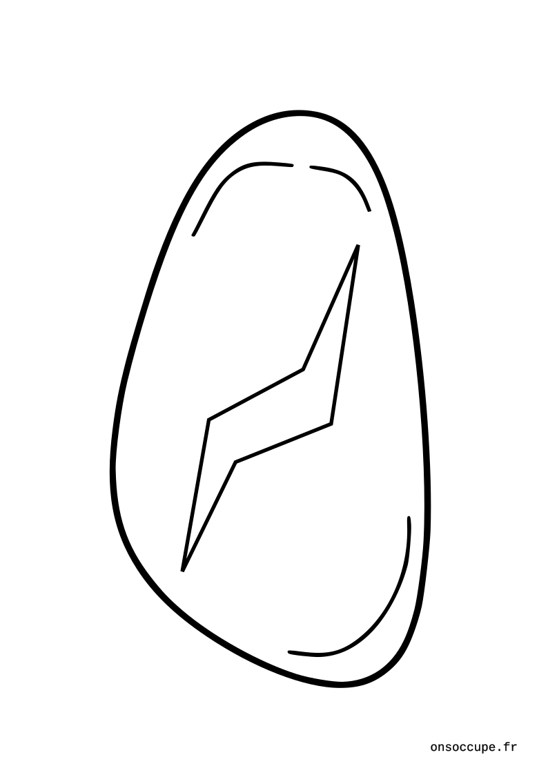 Coloriage Coloriage Pierre-Foudre Pokémon #1 – Pierre évolutive - Pokémon à imprimer gratuitement