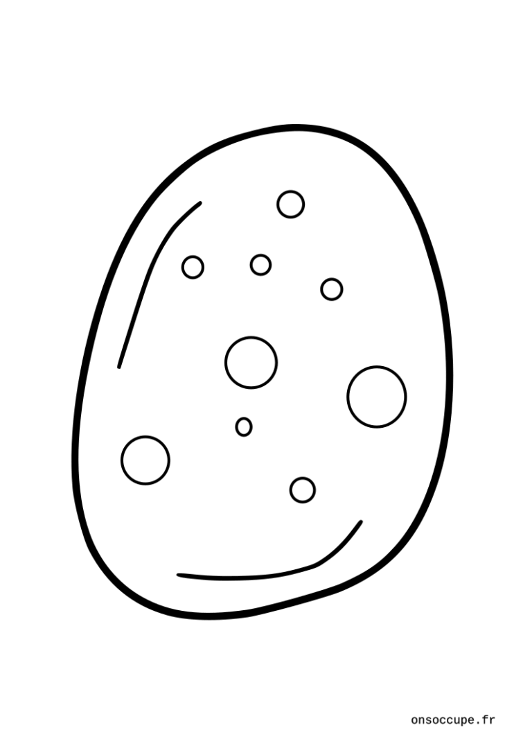 Coloriage Pierre-eau, pierre évolutive Pokémon.