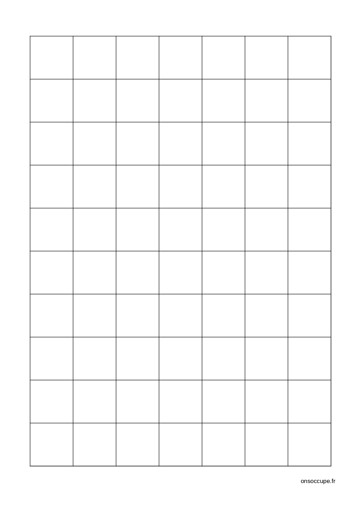 Coloriage Quadrillage Large à Imprimer - Utiles à imprimer gratuitement