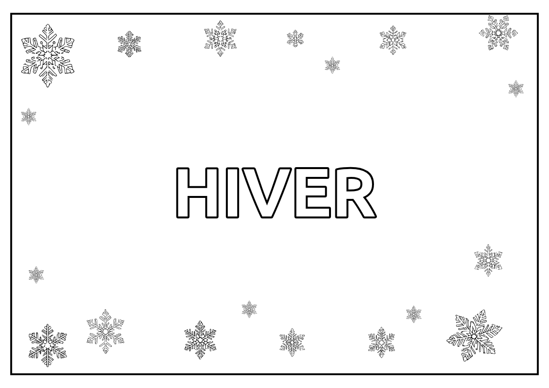 Coloriage Coloriage Hiver #1 - Flocons - Mois - Jours - Saisons à imprimer gratuitement
