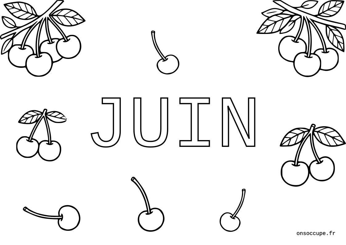 Lire la suite à propos de l’article Coloriage Mois de Juin #1 – Cerises juin