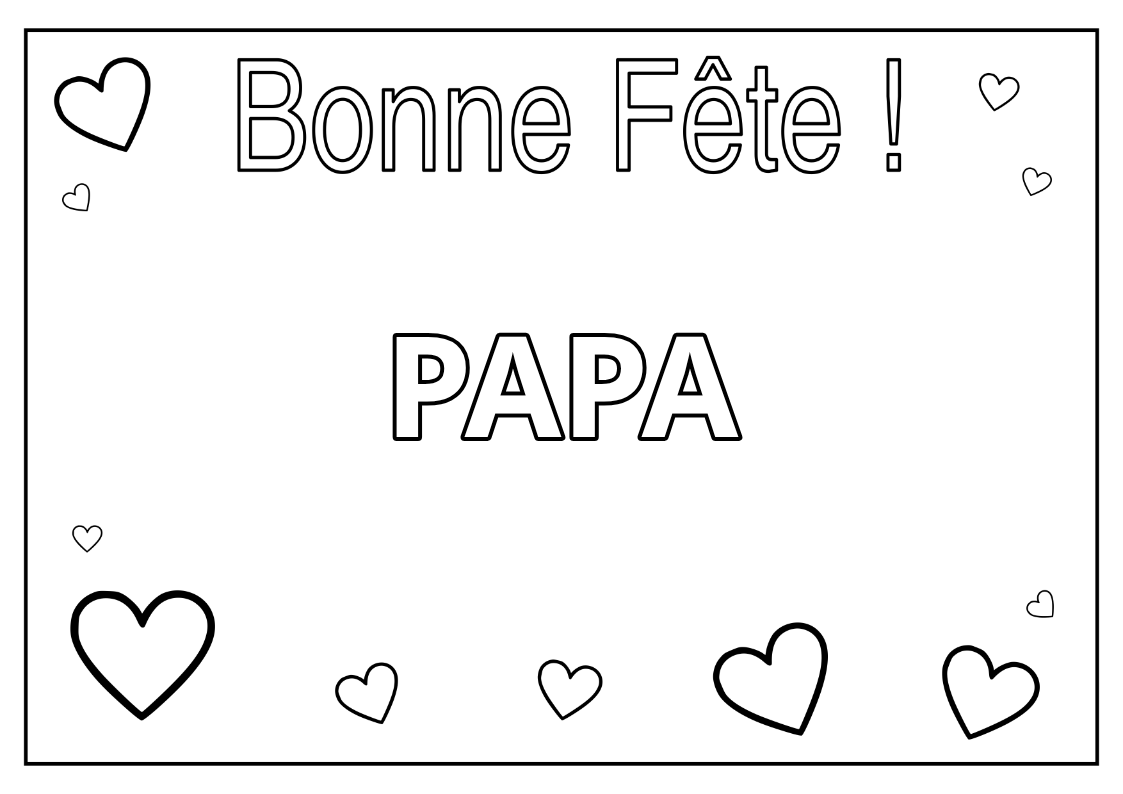 Lire la suite à propos de l’article Coloriage Fête des Pères – Cœurs