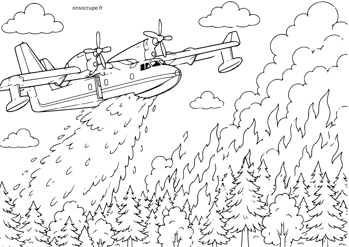 Lire la suite à propos de l’article Coloriage Canadair #1