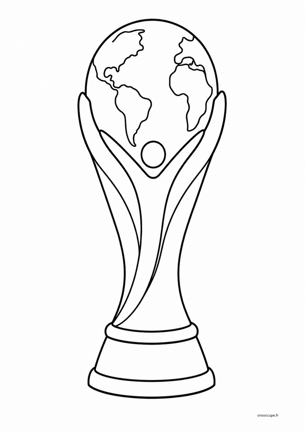 Lire la suite à propos de l’article Coloriage trophée coupe du monde à colorier